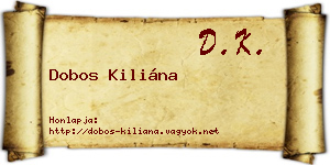 Dobos Kiliána névjegykártya
